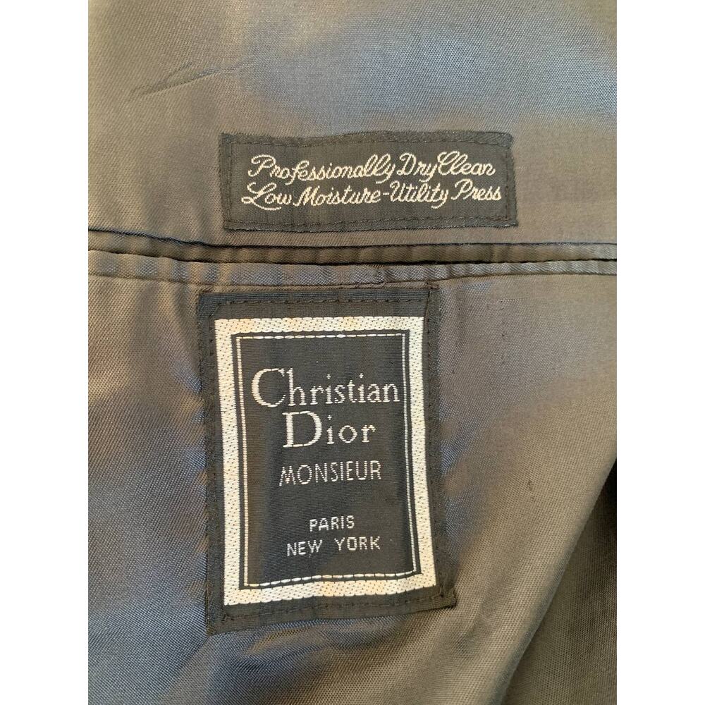 Christian Dior Monsieur Navy Blue 50 Blazer Jacket Paris Suit Sport Coat - Picture 3 of 11